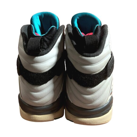 Nike Air Jordan 8 Retro South Beach Sneakers Mens 8 White Pink Green 305381-113 - Picture 4 of 11